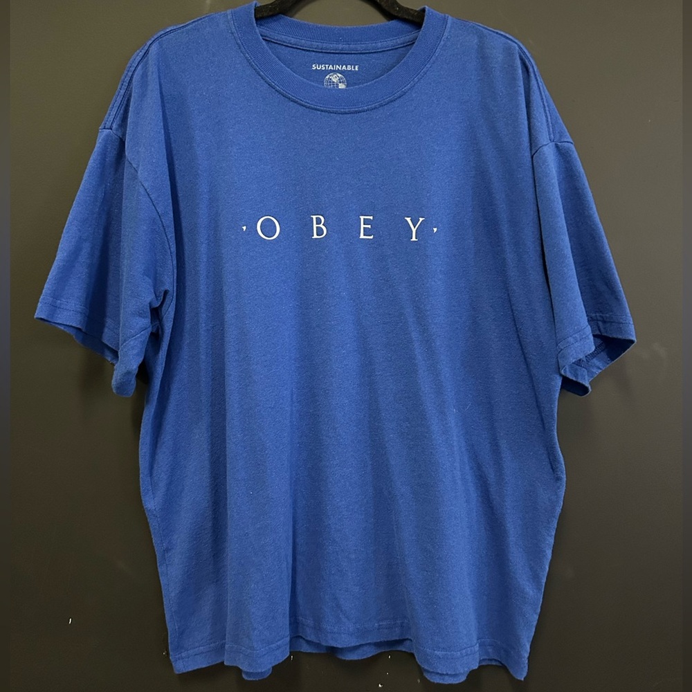 Blue Obey Graphic T-Shirt